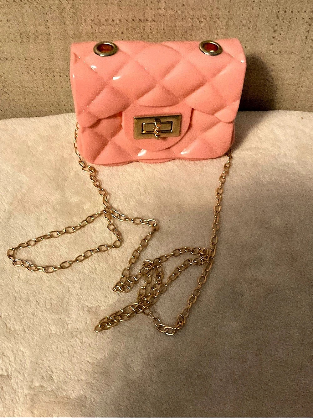 Quilted Shoulder Bag in Pink
